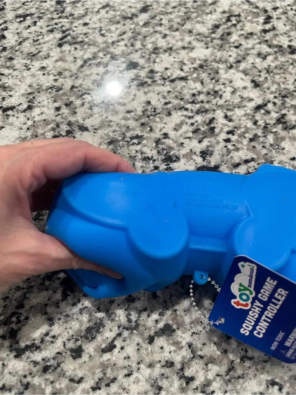 Blue Gaming Controller Stress Toy - Soft Squeeze Simulator